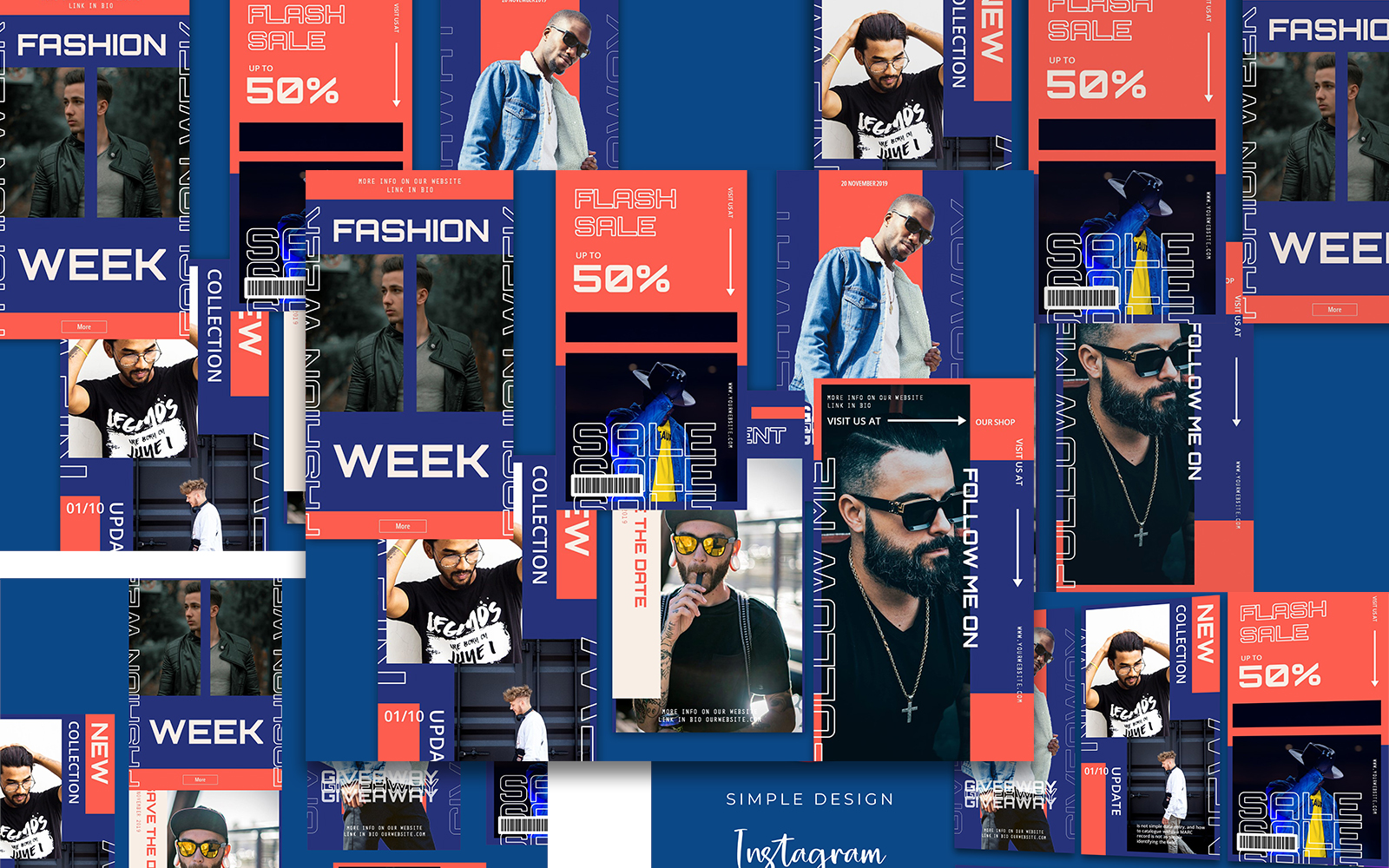 Man Fashion Stories & Post Instagram Template