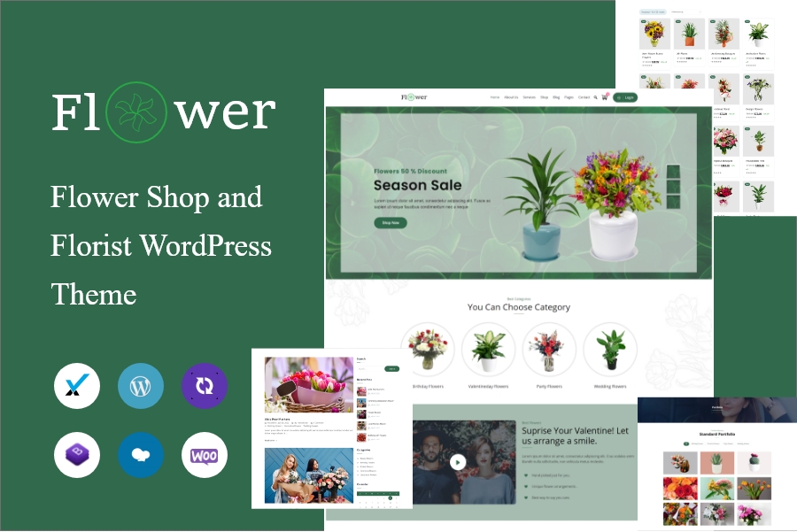 Flower Shop and Florist WordPress Theme