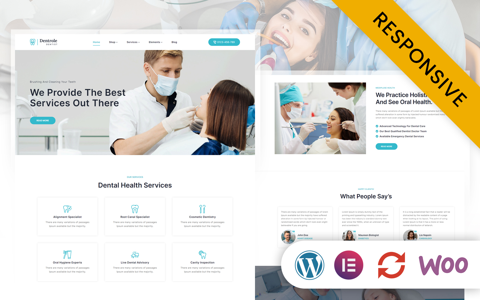 Dentrole - Dentist, Dental Clinic and Medical Elementor WordPress Theme