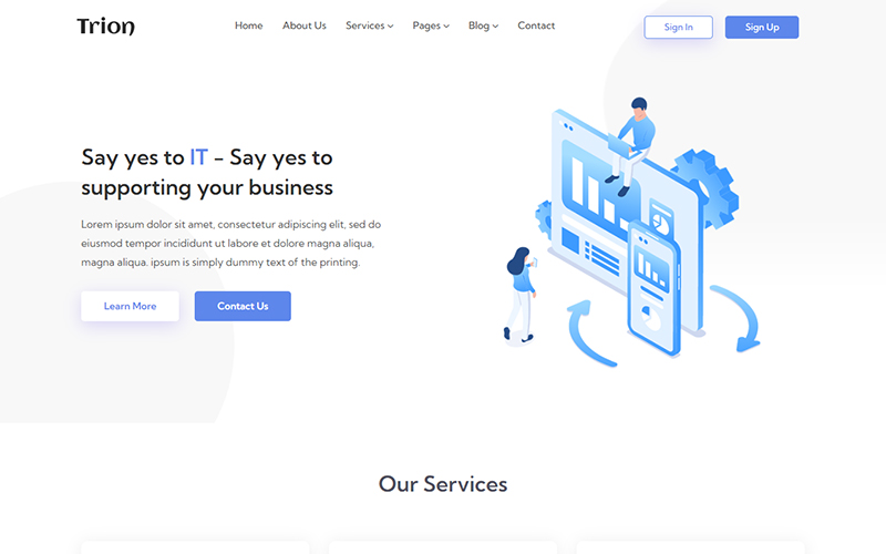 Trion - IT Solutions and Technology Website Template