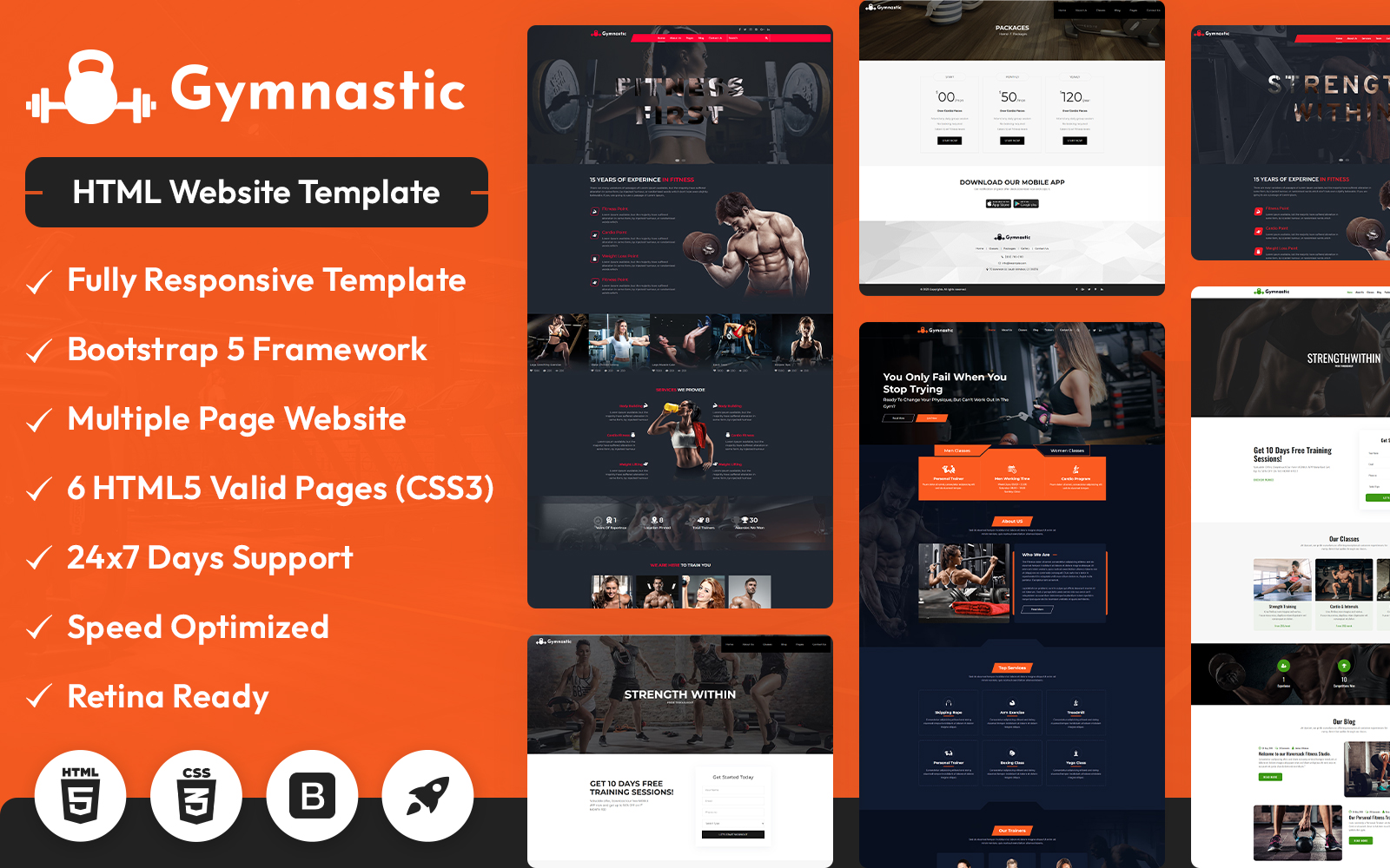 Gymnastic  HTML Website Template