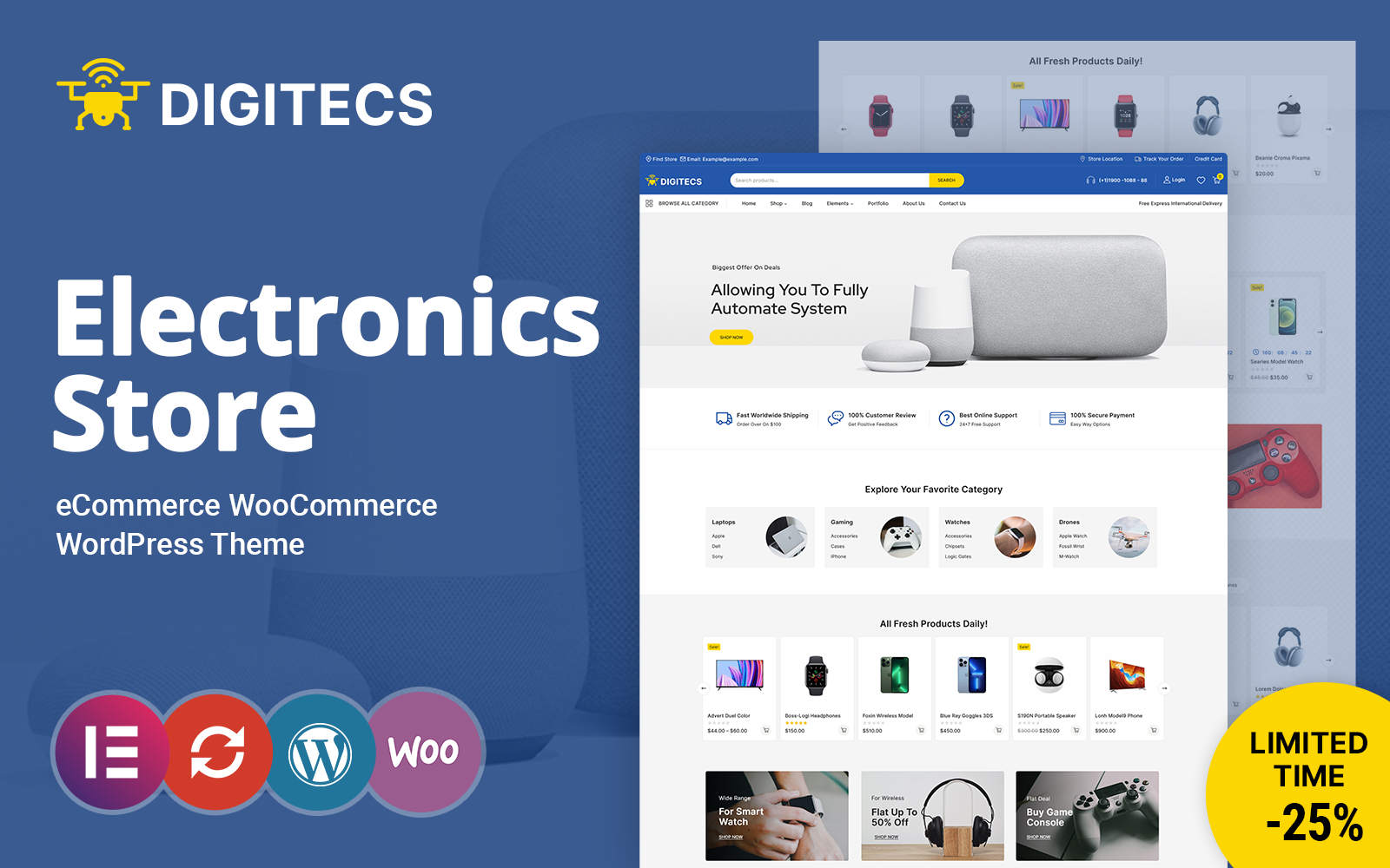 Digitecs - Electronics & Mobile WooCommerce Theme