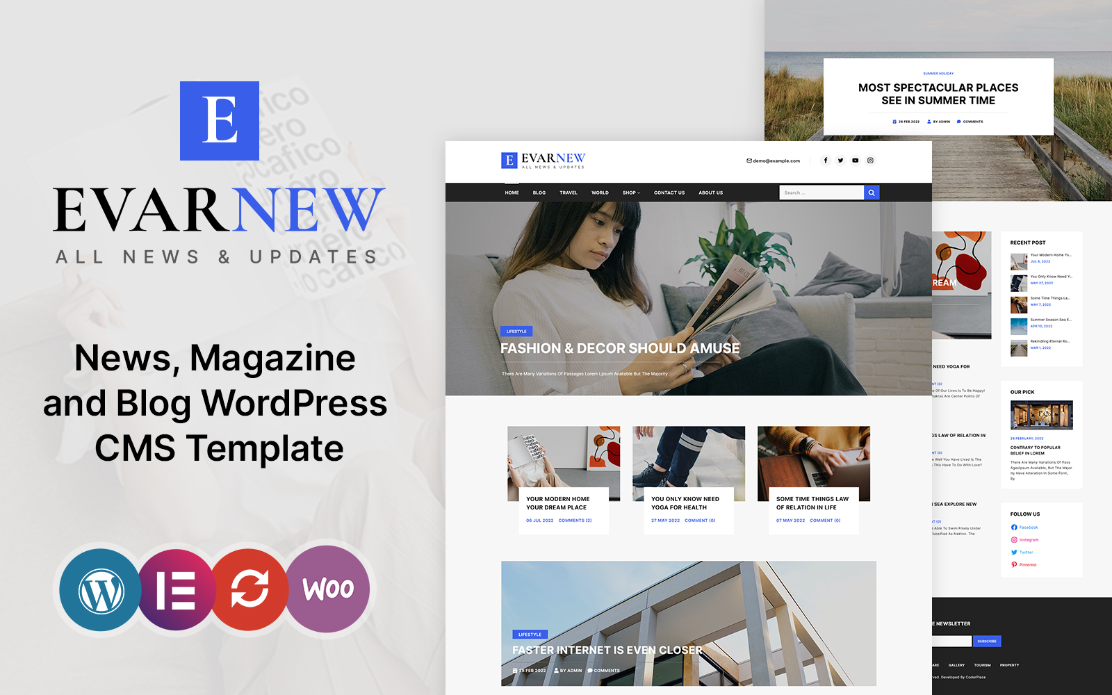 EvarNew - News Magazine WordPress Theme