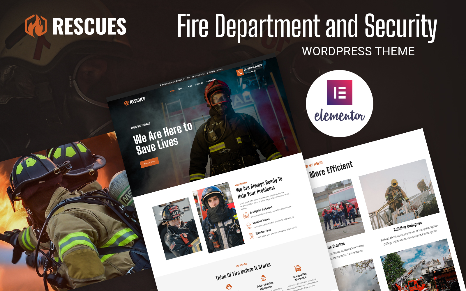 Rescues - Fire Department and Security Business WordPress Theme