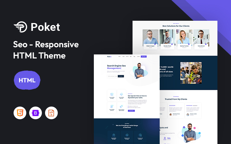 Poket – SEO Responsive Website Template