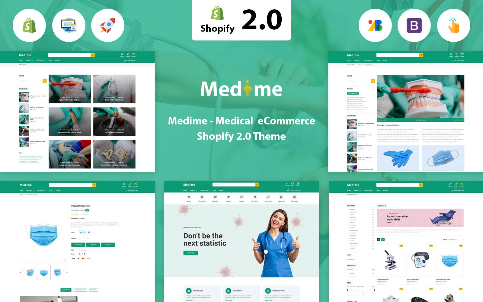 Medime - Medical Shopify 2.0 Theme