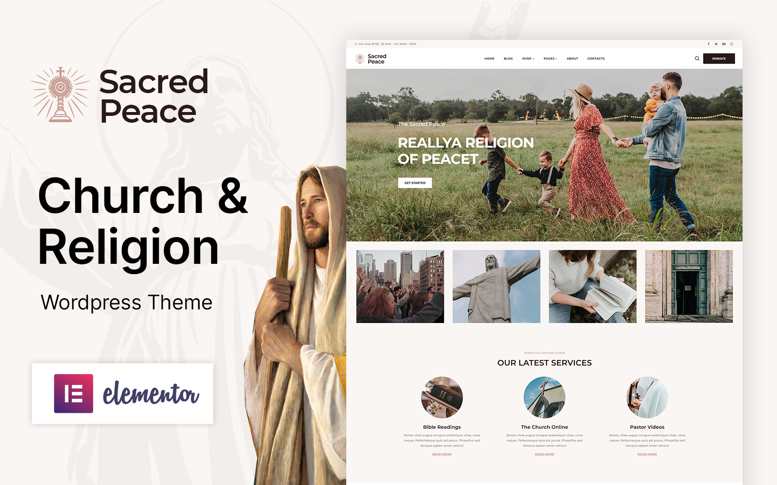 Sacred Peace - Religion and Church WordPress Theme