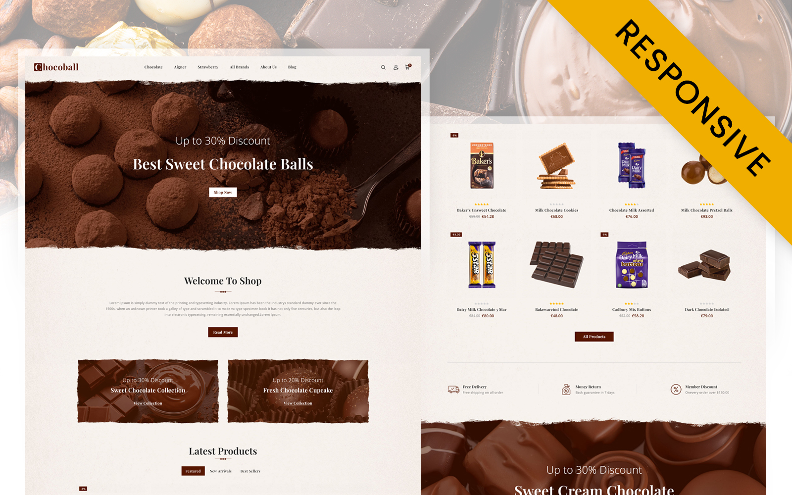 Chocoball  - Chocolate, Bakery & Food Store Prestashop Responsive Theme
