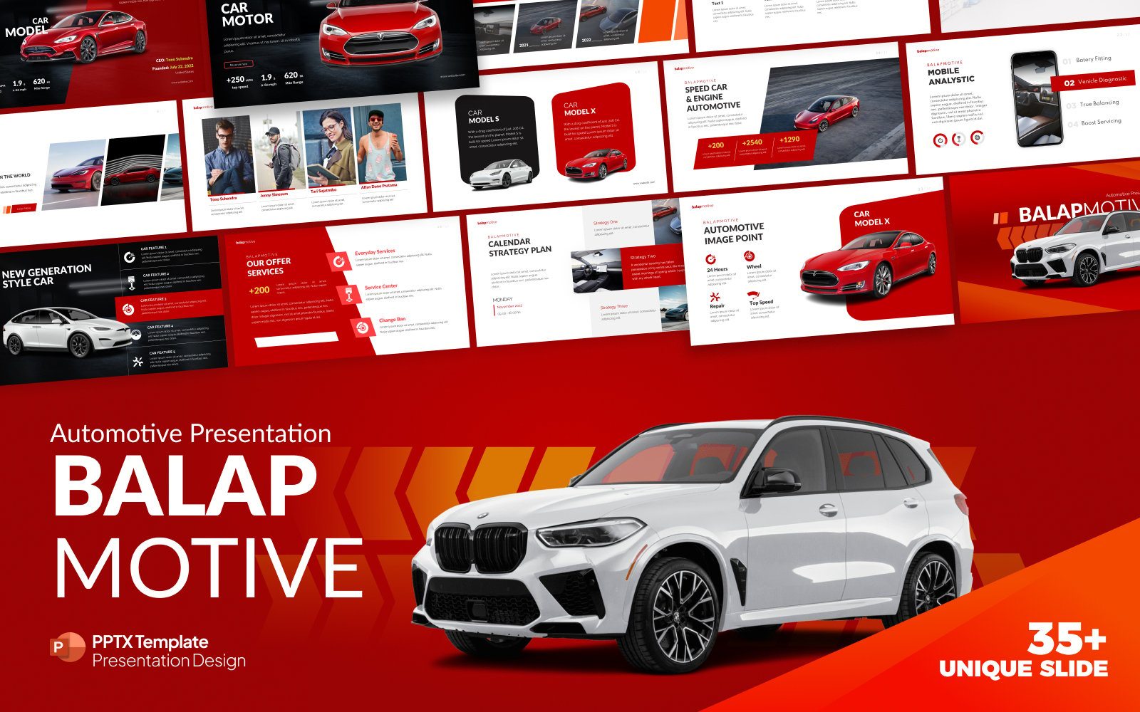 BalapMotive Automotive PowerPoint Presentation Template