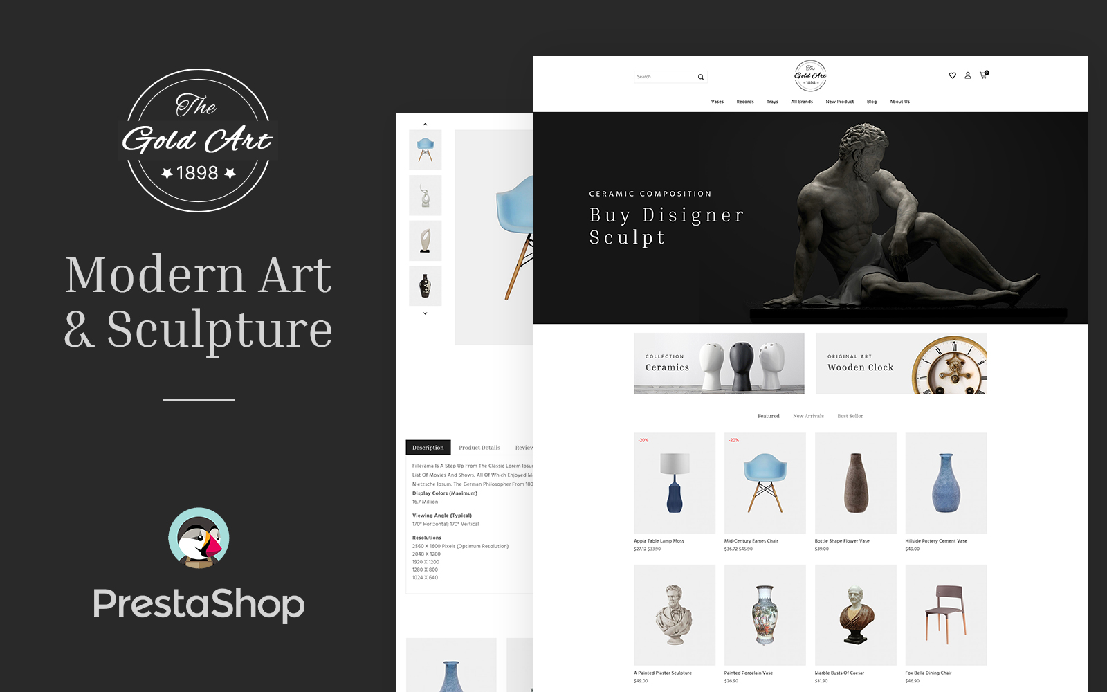 The Gold Art - Art, Crafts  and Exhibition Gallery Prestashop Theme