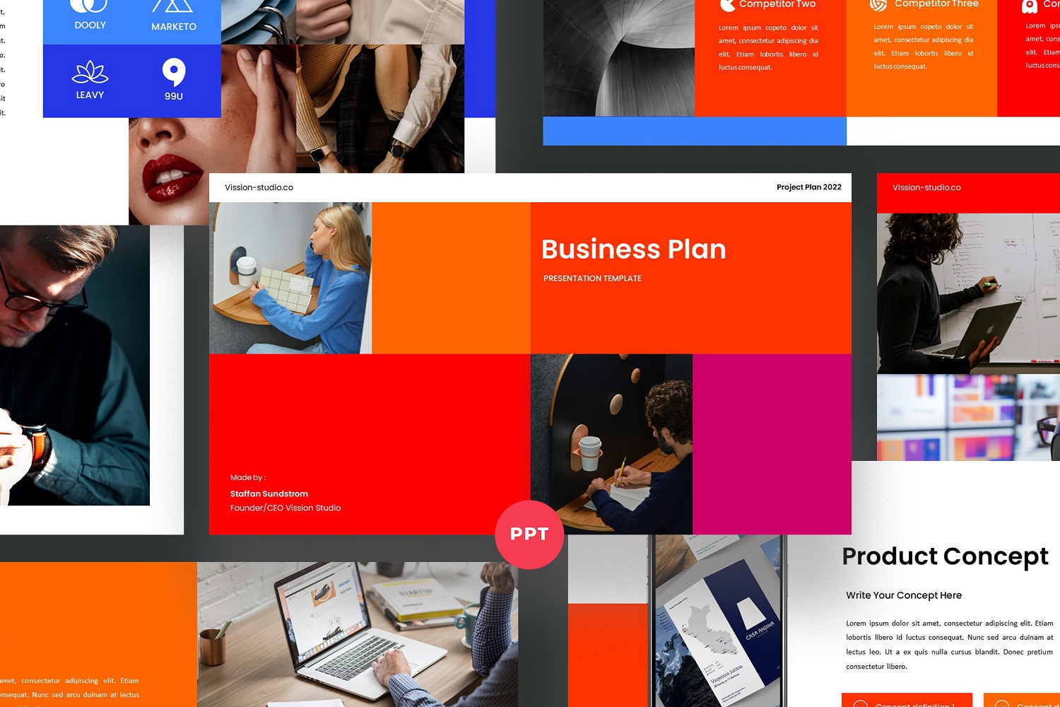 Business Plan PowerPoint Template - BP4