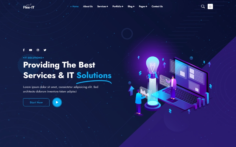 Flex-IT | Business Services & IT Solutions Multipurpose HTML 5 Responsive Landing Page Template