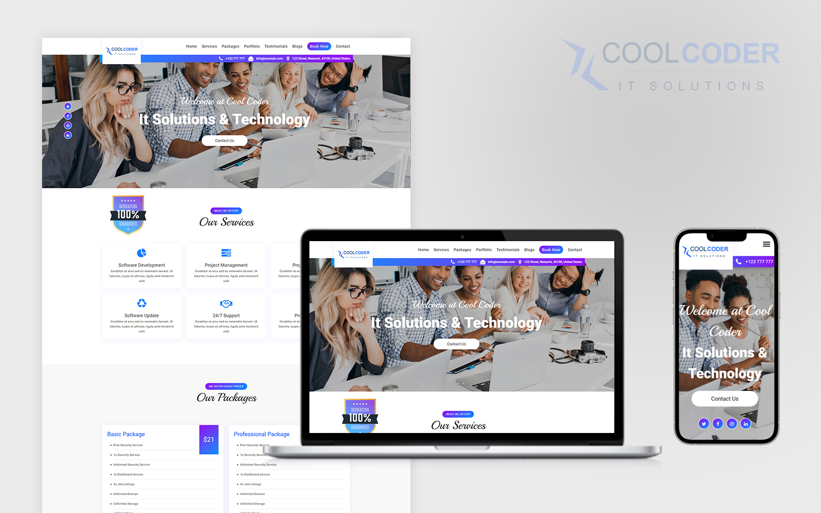 Cool Coder - Freelancer and Technology Landing Page Template