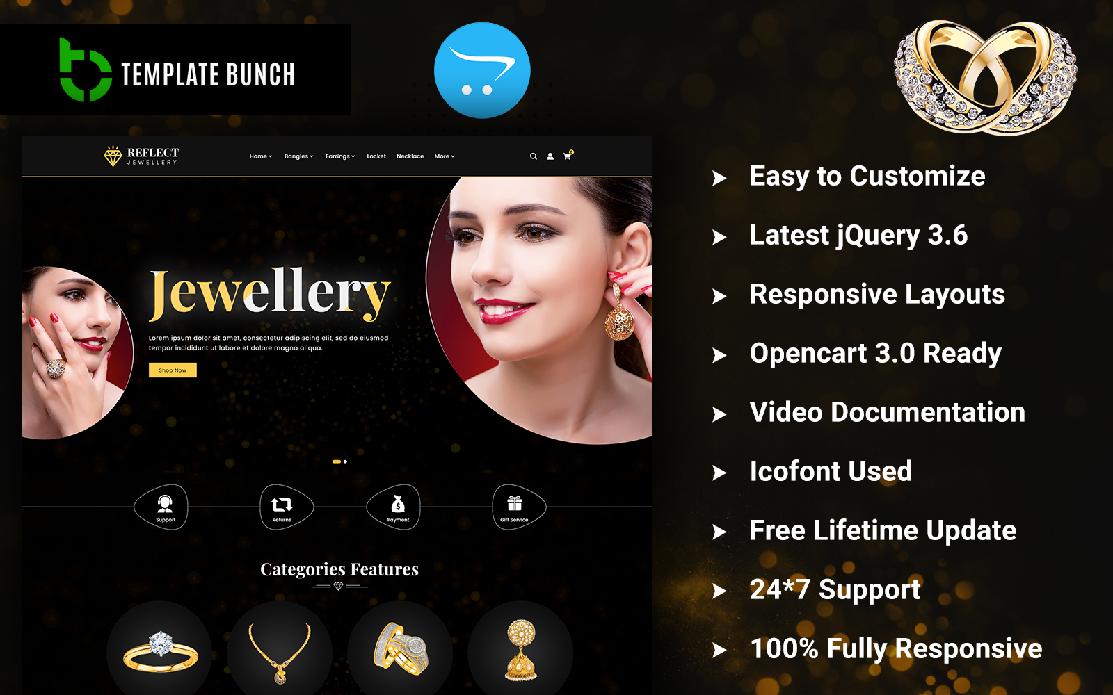 Reflect Jewellery - Responsive OpenCart Theme for eCommerce