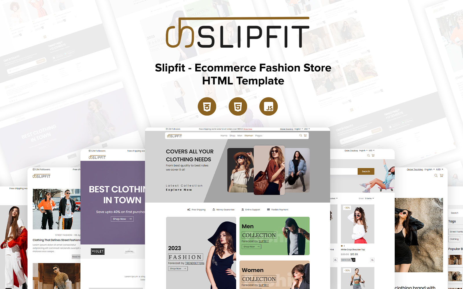 Slipfit – Premium Ecommerce Fashion Store HTML Template  | Responsive & Customizable