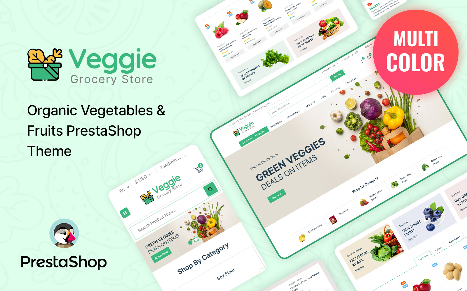 Veggie - Food, Vegetable and Grocery PrestaShop Theme