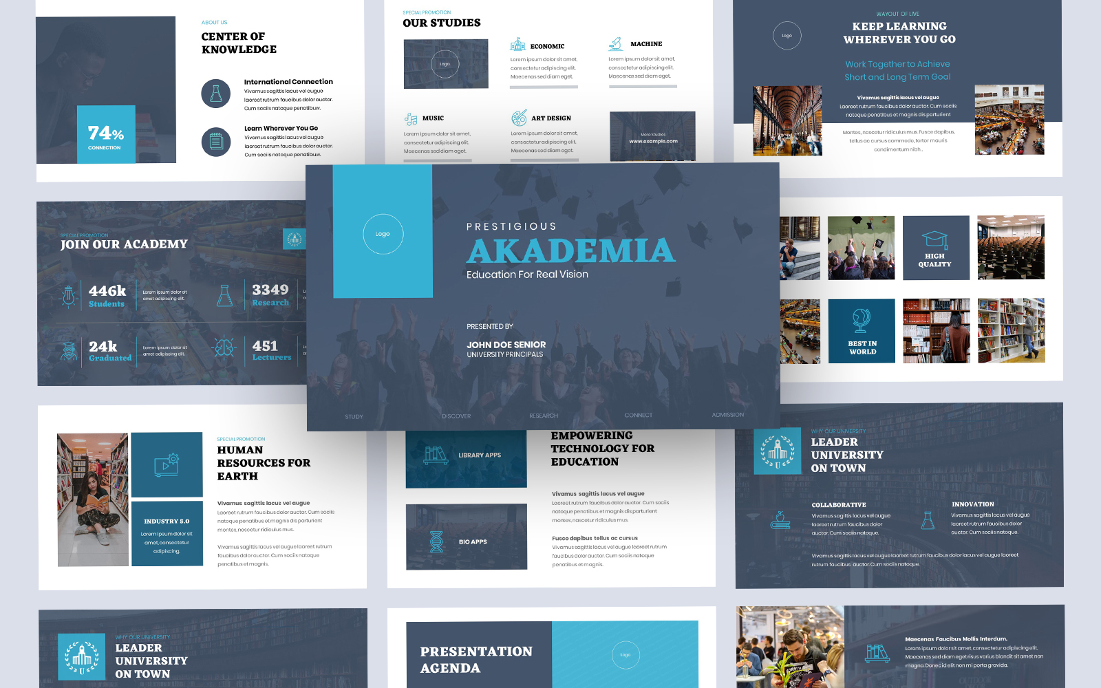 Akademia University Education PowerPoint Template