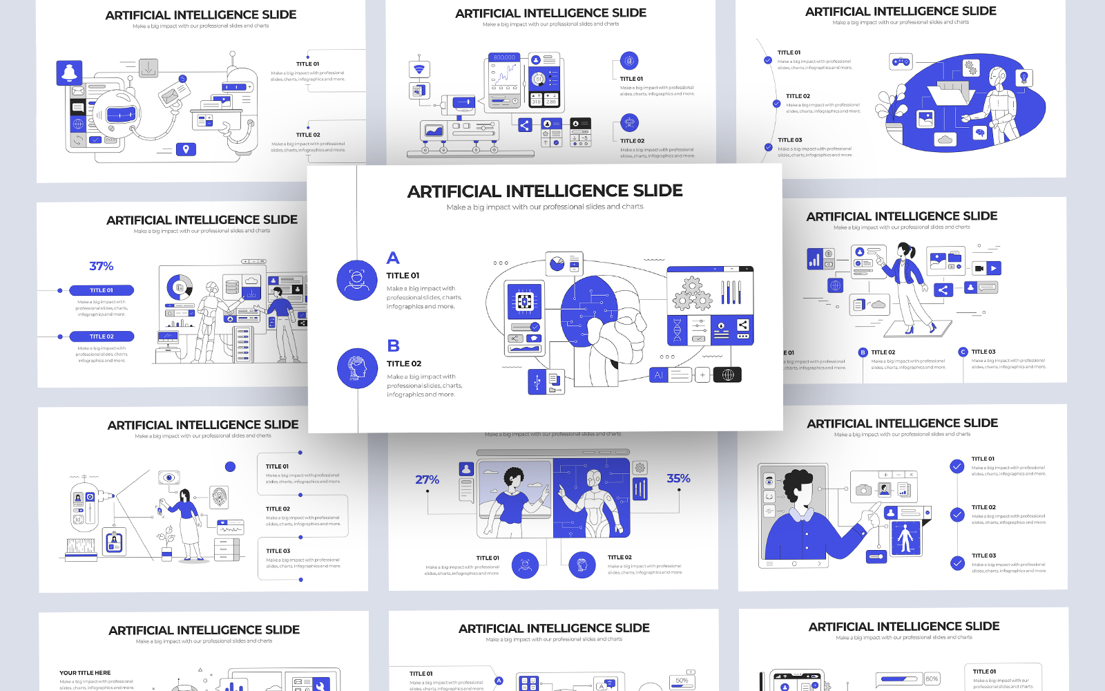 Artificial Intelligence Vector Infographic PowerPoint Template