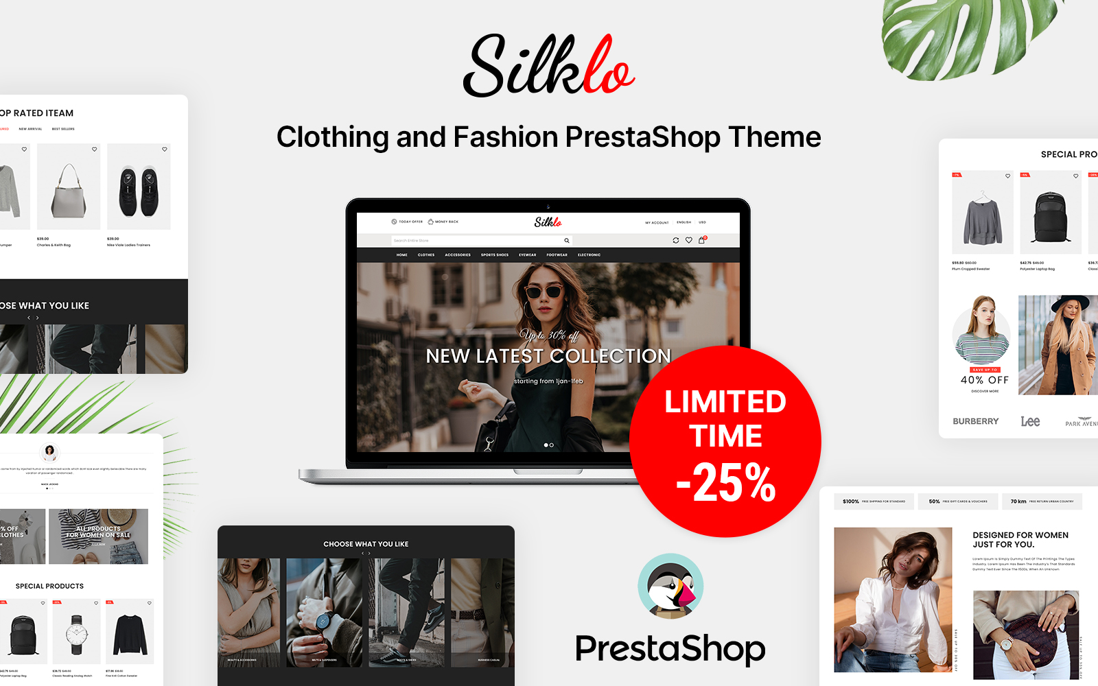 Silklo - Apparel, Shoes and Fashion PrestaShop Theme