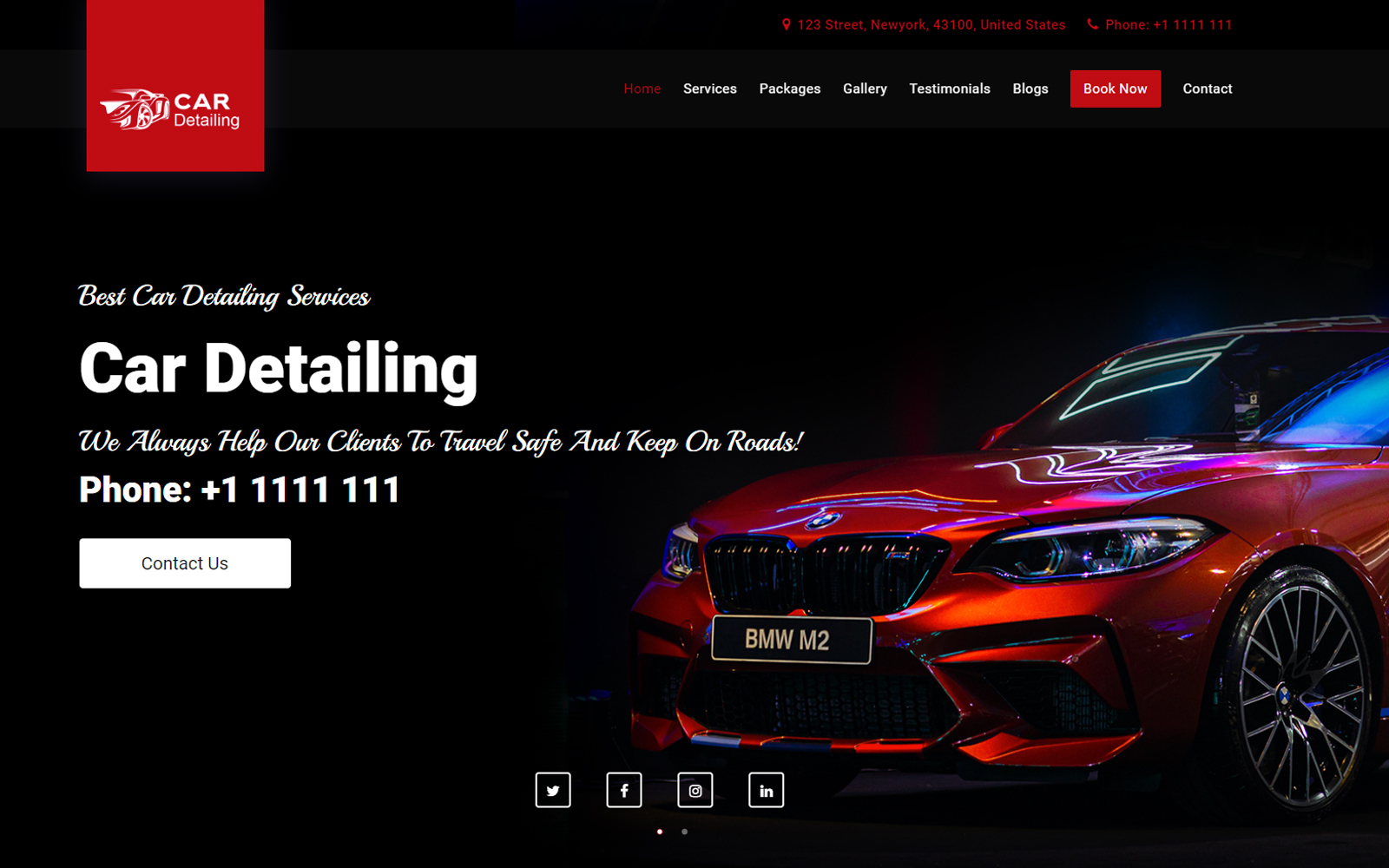 Car Detailing & Services Landing Page Template