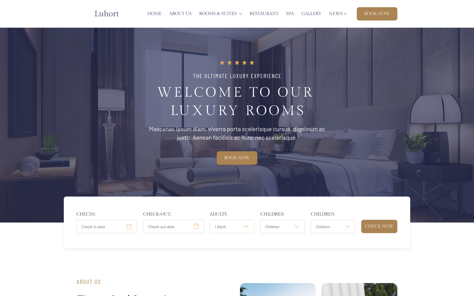 Luhort - Luxury Hotel HTML5 Template
