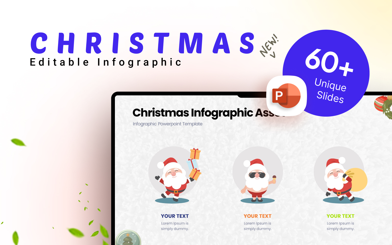 Christmas Slide Infographic Presentation Template