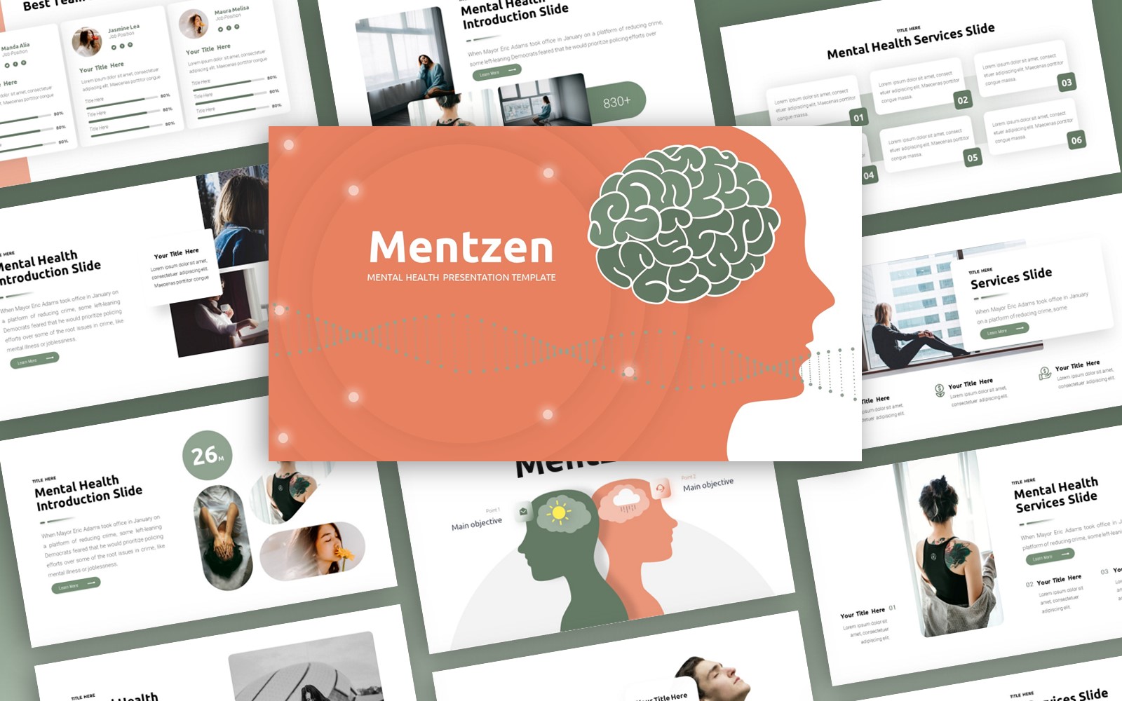 Mentzen - Mental Health Multipurpose PowerPoint Template