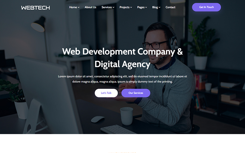 Webtech - Web Development Services HTML5 Responsive Website Template