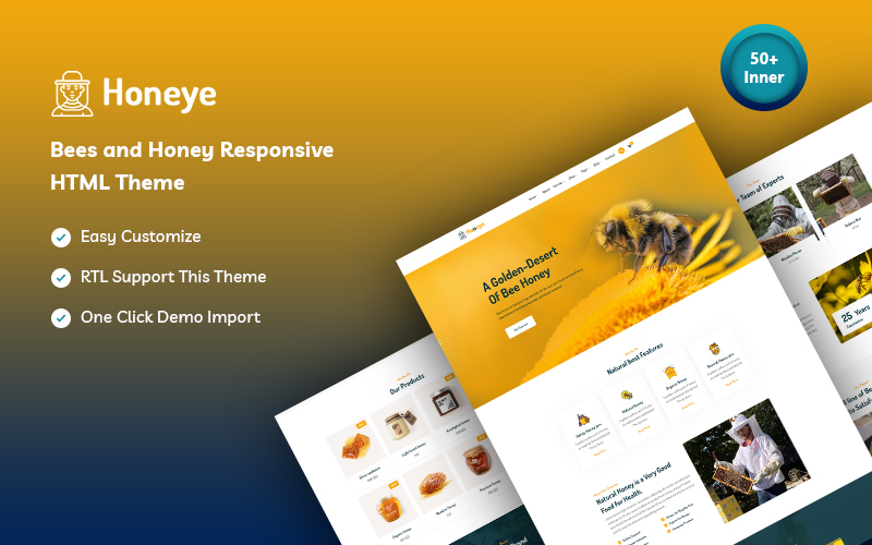 Honeye – Bees and Honey Responsive Website Template