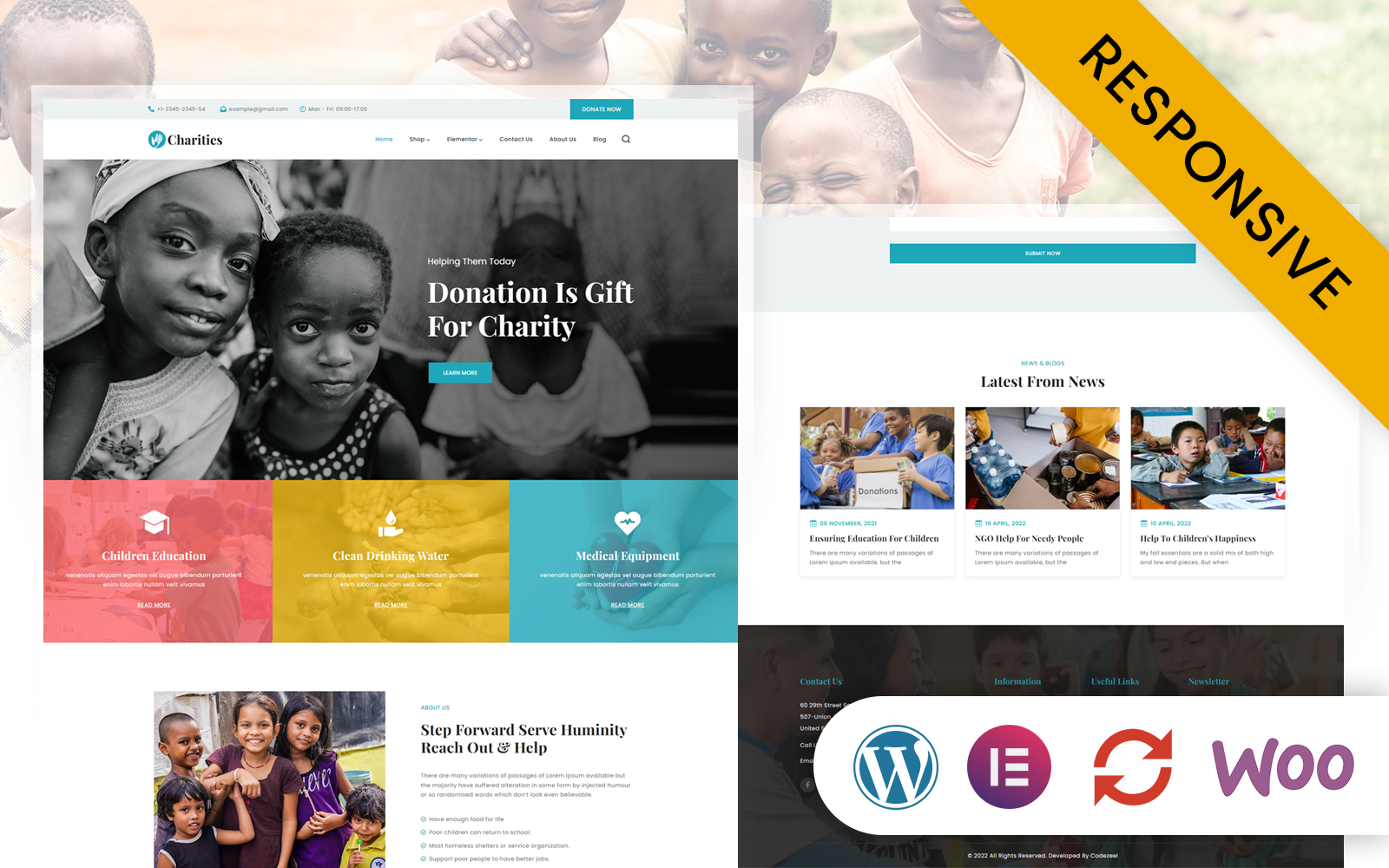 Charities - Charity NonProfit Fundraising Elementor WordPress Theme