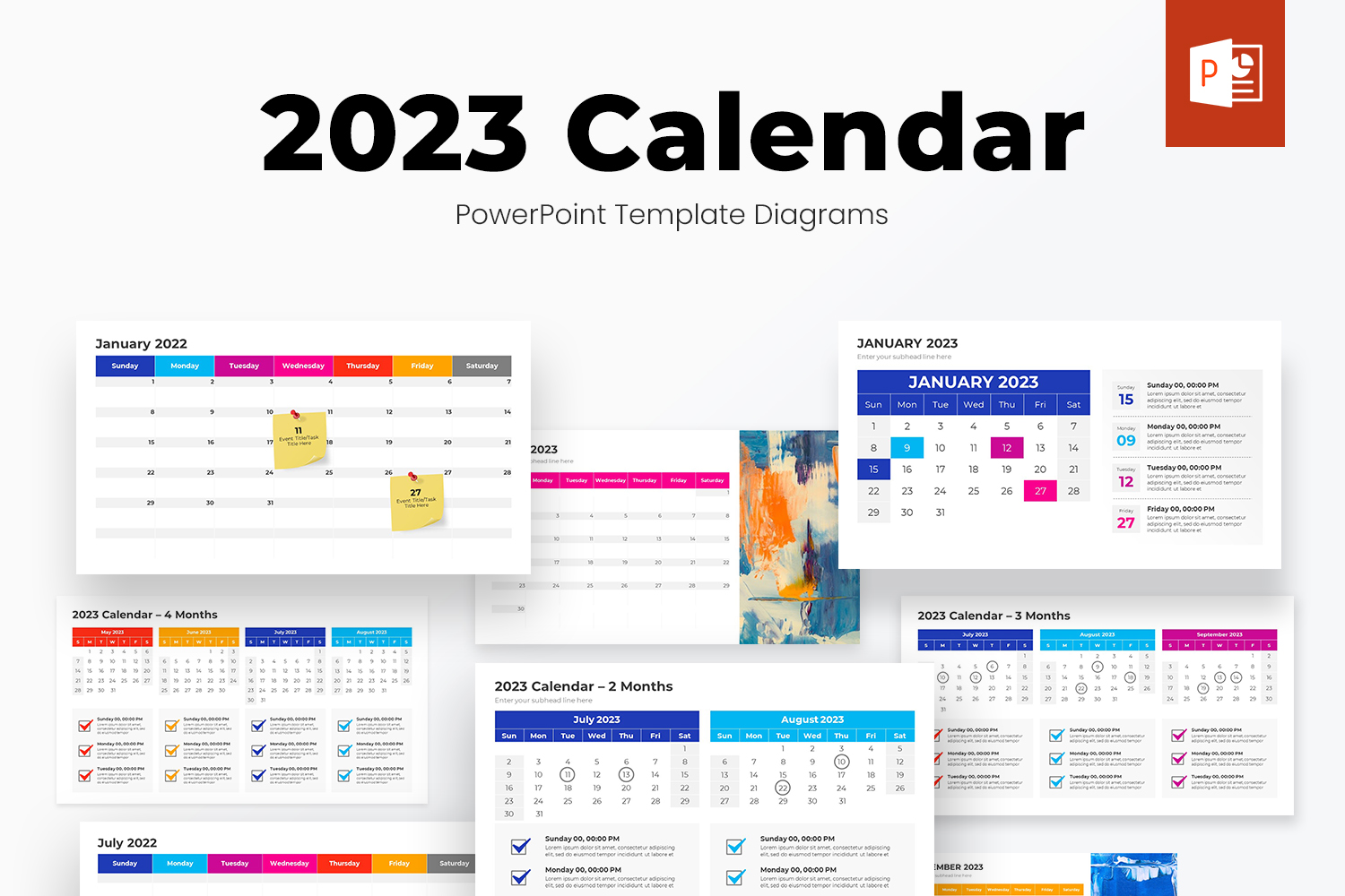 Calendar 2023 PowerPoint Template Design