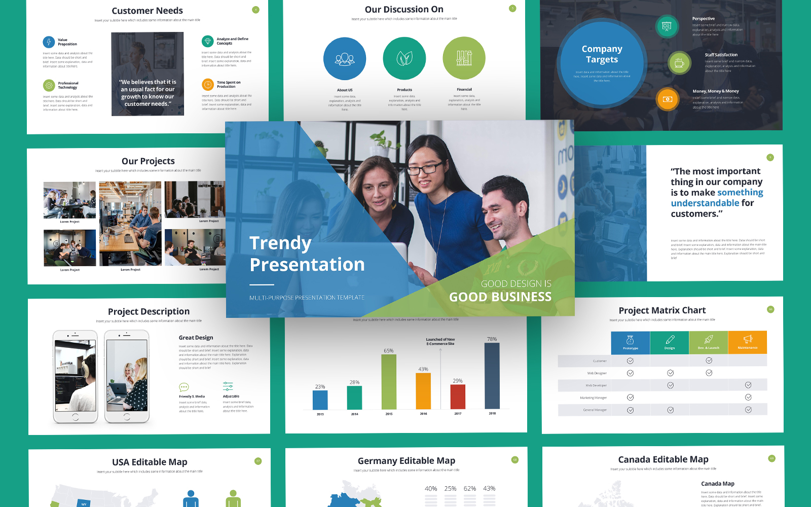 Trendy Business PowerPoint Template