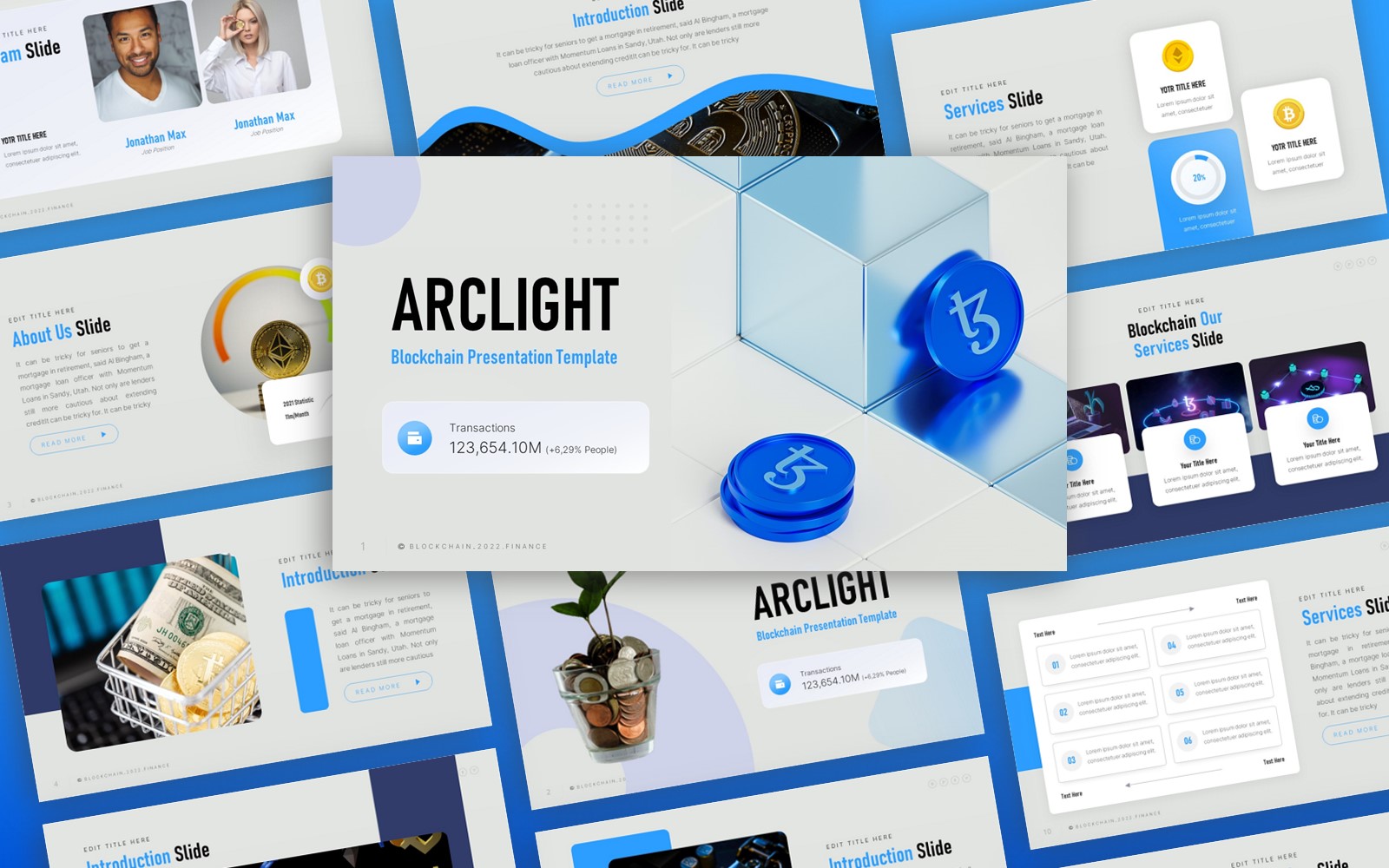 Arclight - Blockchain Multipurpose PowerPoint Template