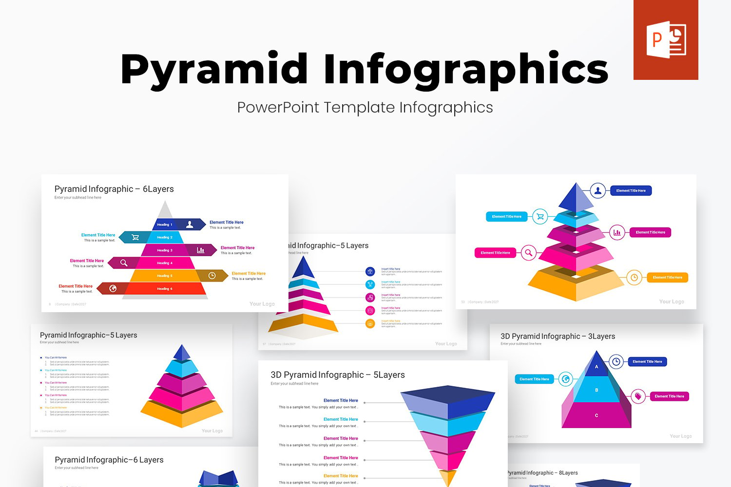 Pyramid PowerPoint Infographics Template Designs