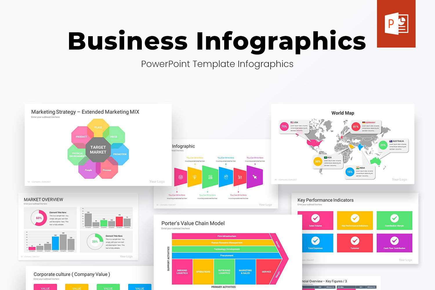 Business PowerPoint Infographics Template Designs