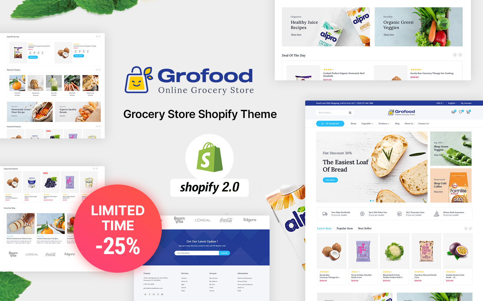 GroFood - Organic & Grocery Store Shopify Theme