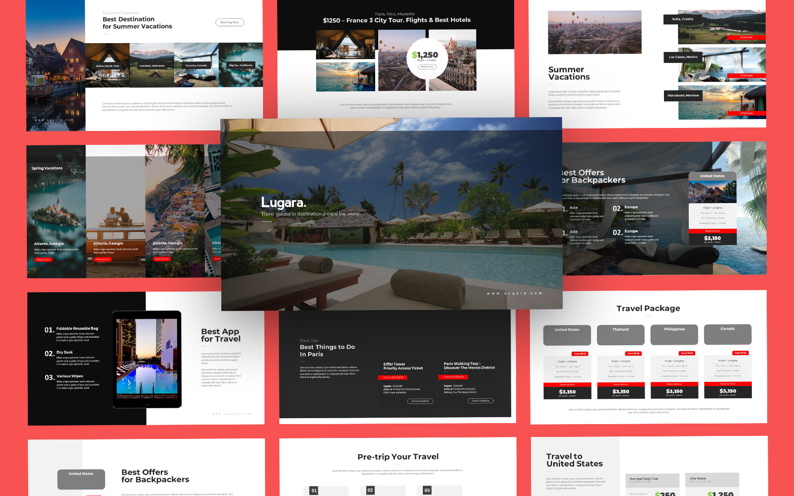 Lugara Travel Guides PowerPoint Template