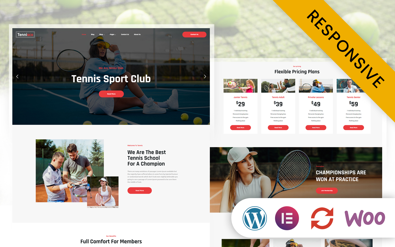 Tennisco - Tennis & Sports Club Elementor WordPress Theme