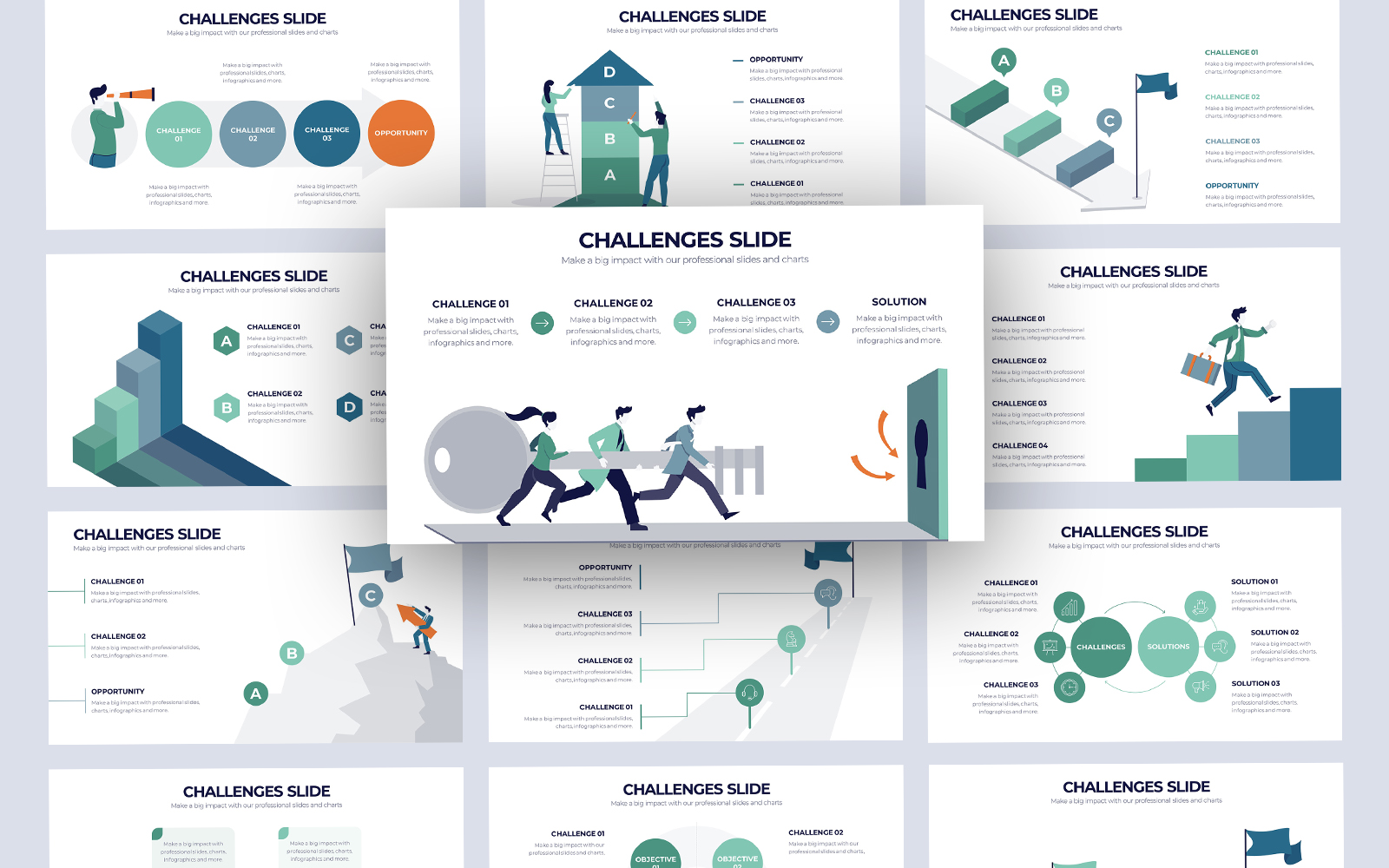 Business Challenges Infographic PowerPoint Template