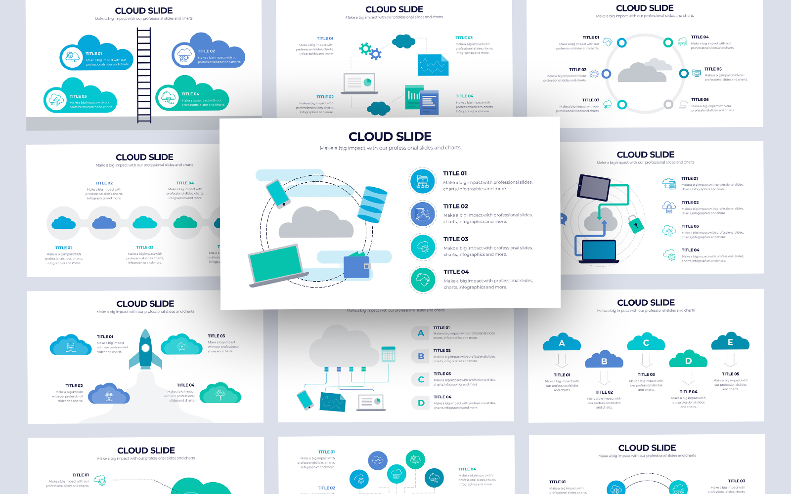Business Cloud Infographic PowerPoint Template