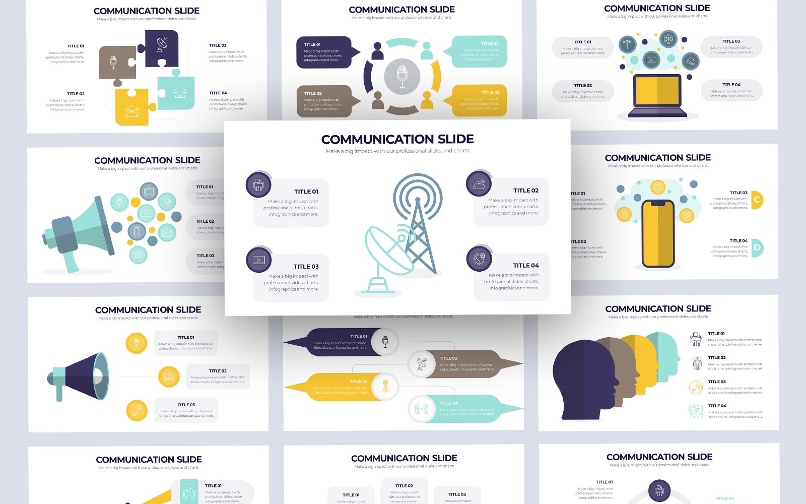 Business Communication Infographic PowerPoint Template