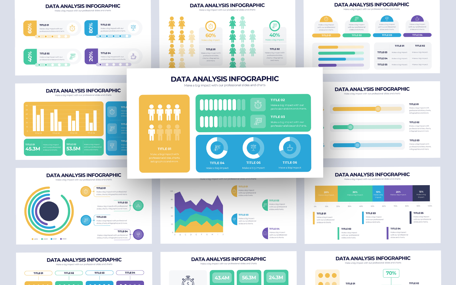 Business Data Analysis Infographic PowerPoint Template