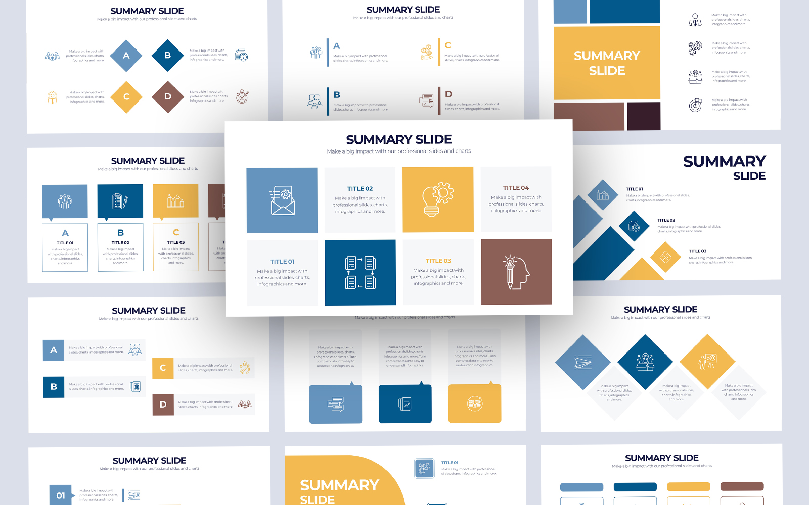 Business Summary Infographic PowerPoint Template