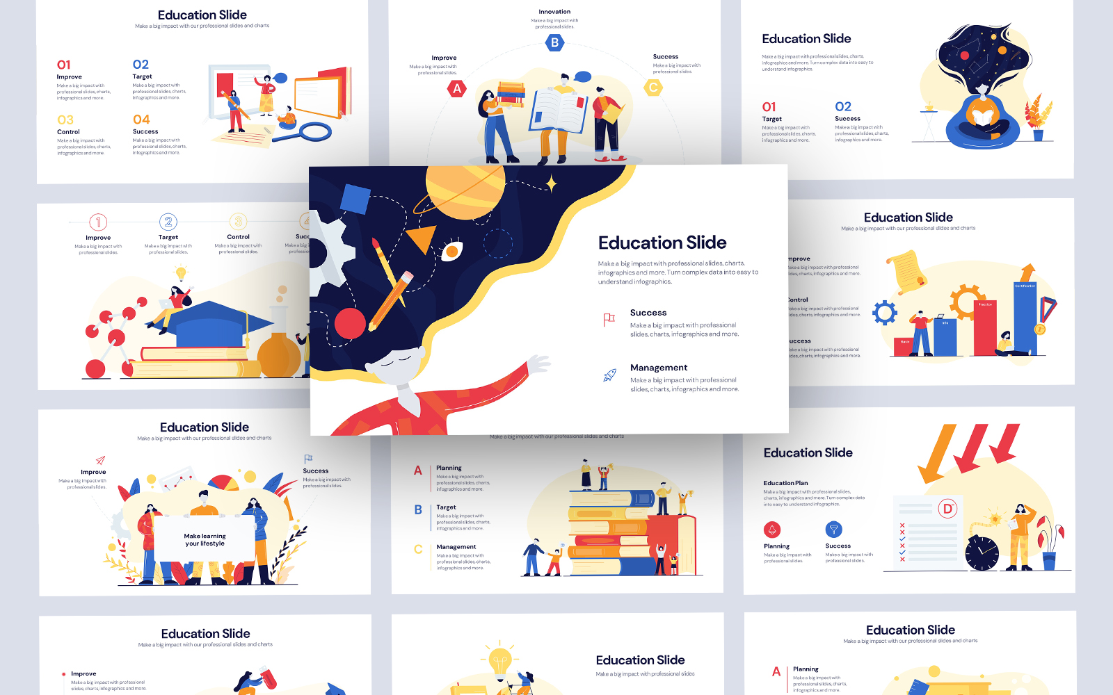 Education Vector Infographic PowerPoint Template
