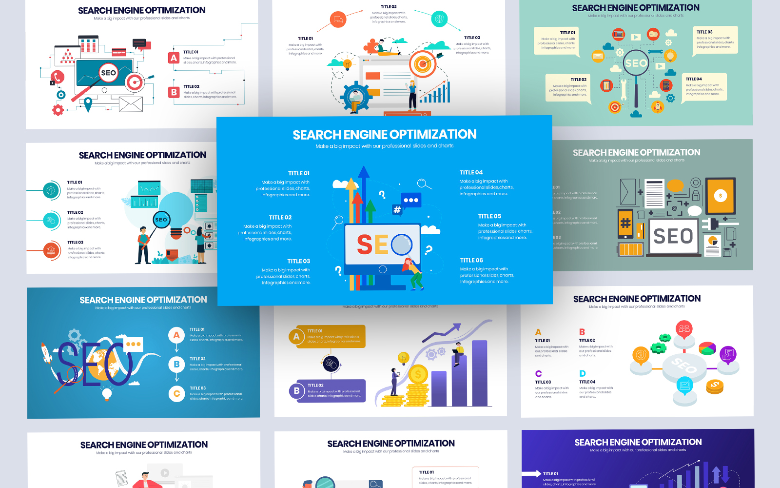 SEO Vector Infographic PowerPoint Template