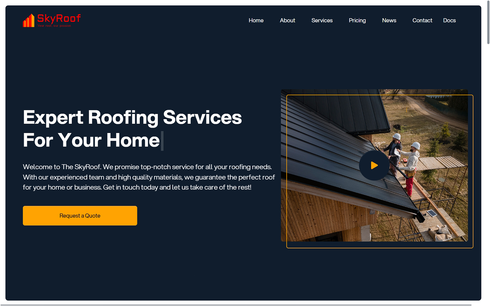 SkyRoof - Elevate Your Roofing Business with this HTML Template