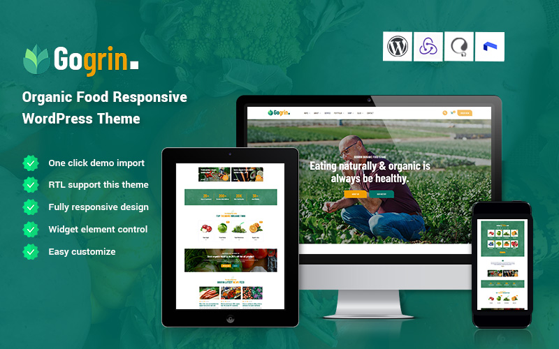 Gogrin - Organic Food Responsive WordPress Theme