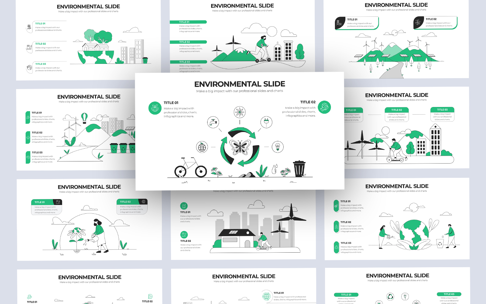 Environmental Vector Infographic PowerPoint Template