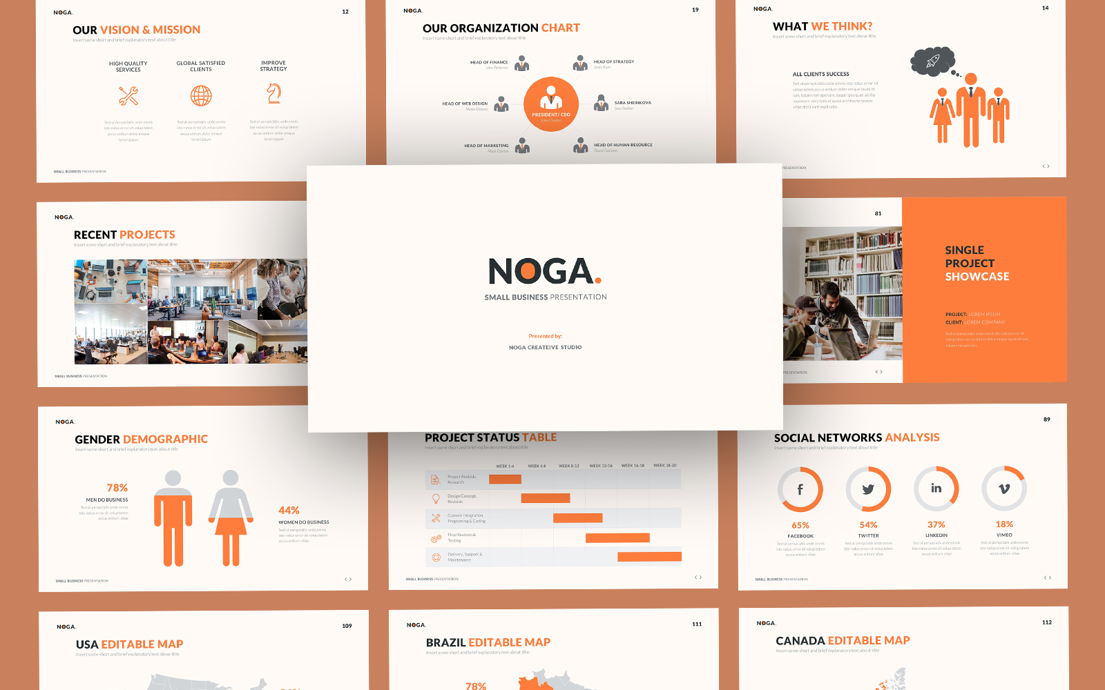 Noga Startup Business PowerPoint Template