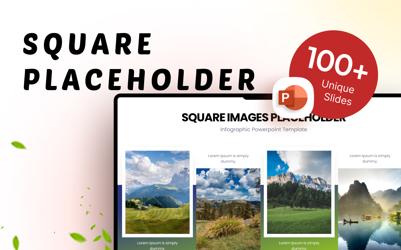 Square Image Placeholder Infographic Presentation Template